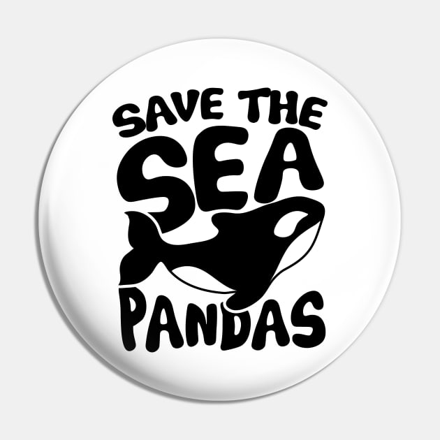 Save The Sea Pandas Pin by adelinachiriac