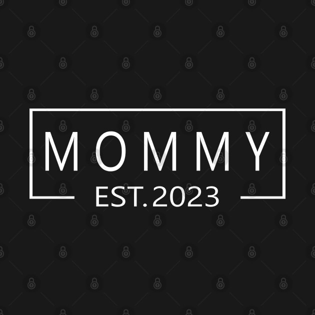 Mommy Est 2023 Pregnancy Announcement by bladshop