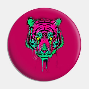 Eyes of the Tiger Dripping Graffiti Pin