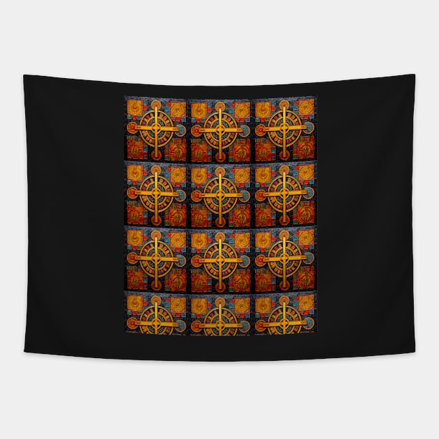 Ethiopian Cross Fashion t-shirt Tapestry by Abelfashion