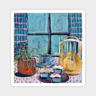 Yellow Tea pot Still Life Magnet