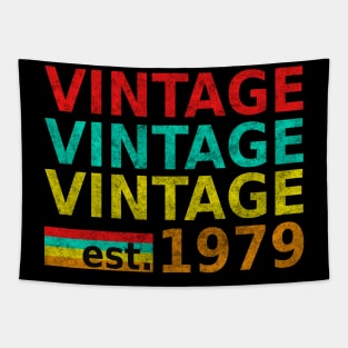 Vintage Style since 1979 Birthday Gift Shirt Tapestry