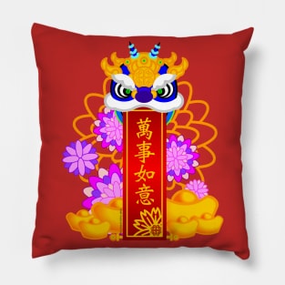 CNY: BLUE LION BLESSINGS Pillow