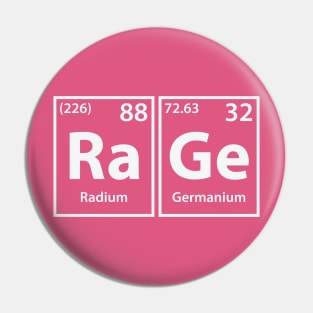 Rage (Ra-Ge) Periodic Elements Spelling Pin