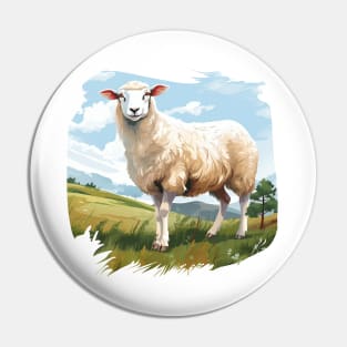 White Sheep Pin