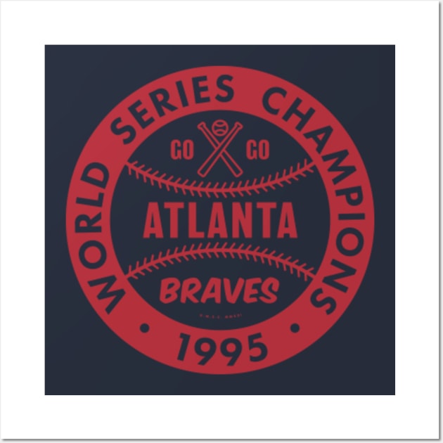 deadmansupplyco Atlanta Braves - 1995 World Series Champions (Red) T-Shirt