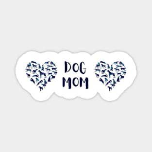 Blue Dog Hearts Dog mom Magnet