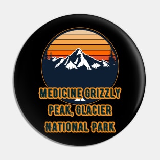 Medicine Grizzly Peak, Glacier National Park Pin