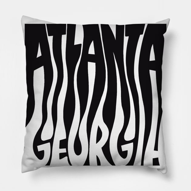 Atlanta GA Pillow by LetteringByKaren