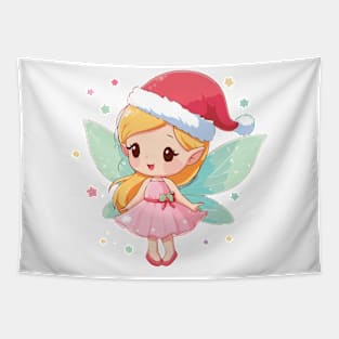 Christmas Fairy with Santa Hat Tapestry