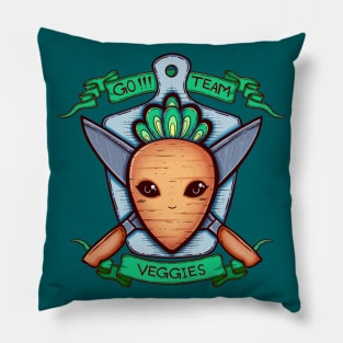 Carrot and Knife Coat of Arms Pillow