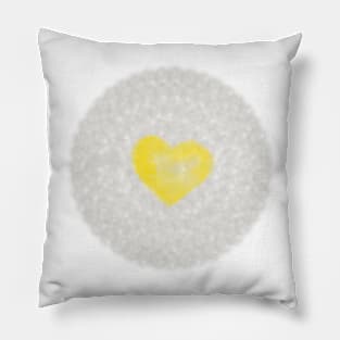 Heart on a Circle Minimal Design T-Shirt Pillow