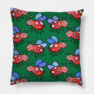 Cute Kawaii Ladybird Pattern Pillow