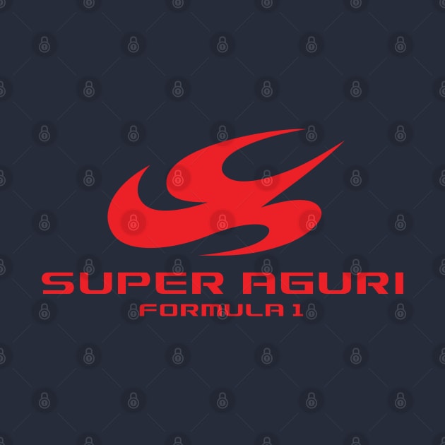 Super Aguri Formula 1 Team logo - red print by retropetrol