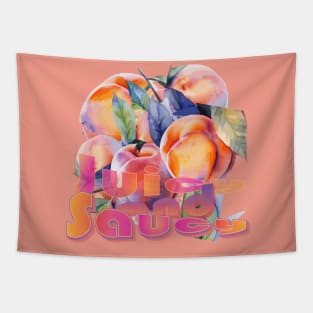 Juicy And Saucy peaches Tapestry