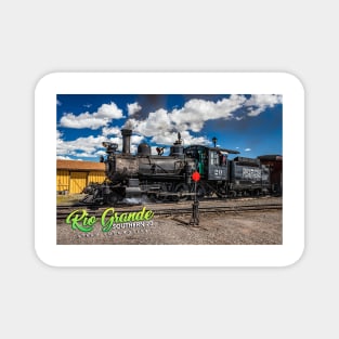 Rio Grande Southern 20 Steam Locomotive at Antonito Colorado Magnet