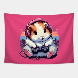 Funny Cute Guinea Pig Cavy Hamster Video Game Controller Cavy Girl Player Tapestry