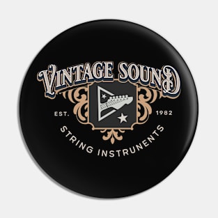 Vintage Sound Guitar Logo Pin