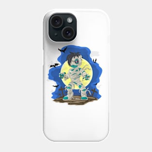 Scary cartoon mummy Phone Case