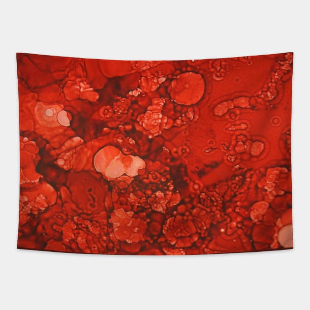 Red Drops Glass Tapestry by Simple Life Designs