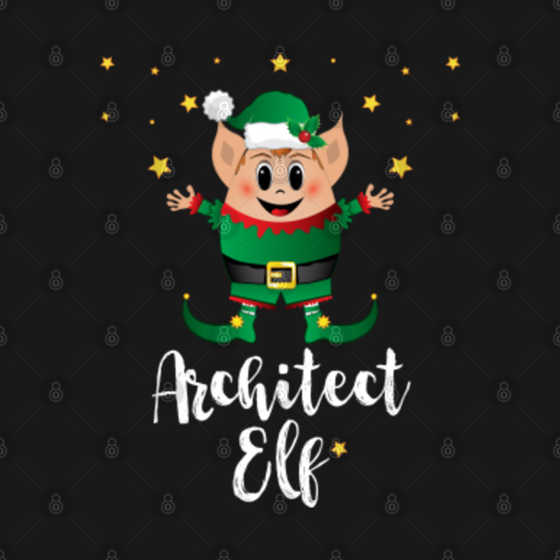 Disover Architect Elf Christmas Elves Xmas Matching Family Group - Architect - T-Shirt