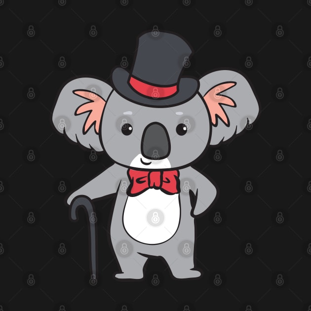 Koala - with cylinder and walking stick by theanimaldude