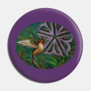 HummingBird with Rochester Flower Pin