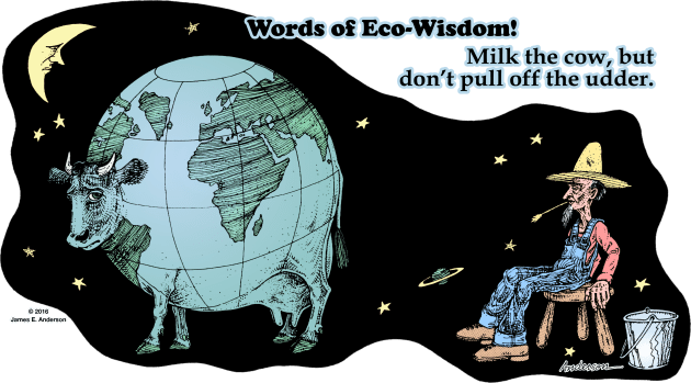 Words of Eco-Wisdom Kids T-Shirt by JEAndersonArt