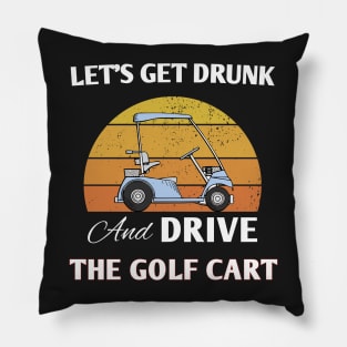 best gifts for golf cart owner Funny Golf Cart Golfers Pillow