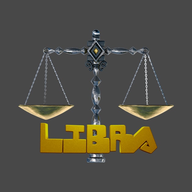 Front and Back 3D Libra Scales by NochTec