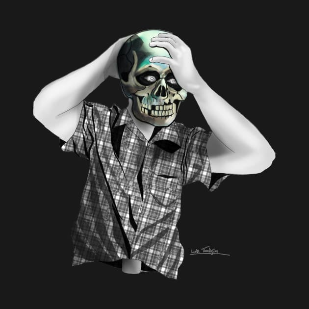 Skull Mask - colour splash by lucafon18