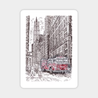 Typewriter Art: Woolworth Building Magnet