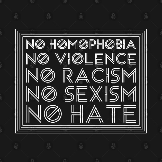 Anti Discrimination - No Hate - lines by HappyGiftArt