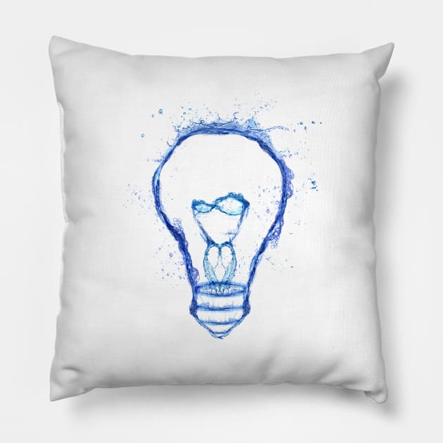 Water splash Bulb Pillow by psychoshadow