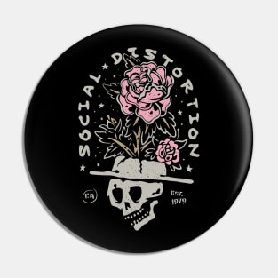 Skull Flower Womens Pin