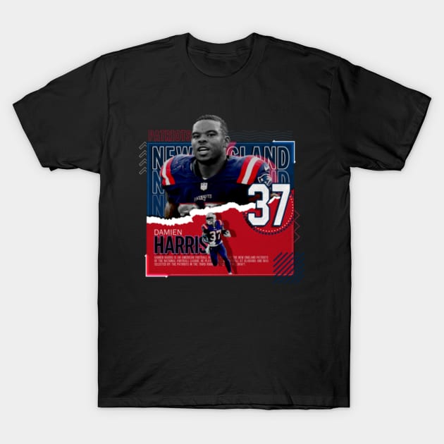 Rinkha Damien Harris Football Paper Poster Patriots T-Shirt