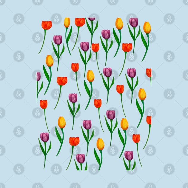 Tulip flower Pattern by kuallidesigns