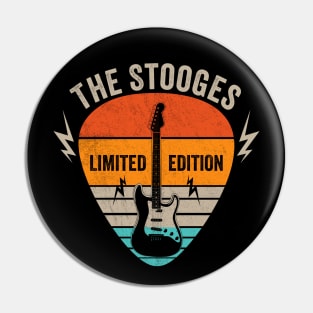 Vintage Stooges Name Guitar Pick Limited Edition Birthday Pin