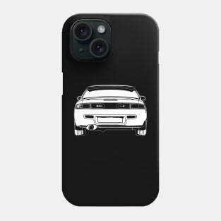 White Nissan Silvia S14 Back View Sketch Art Phone Case