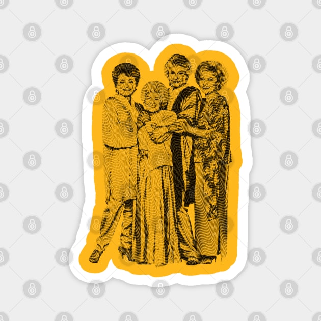 The Golden Girls - Simple Engraved Magnet by Chillashop Artstudio