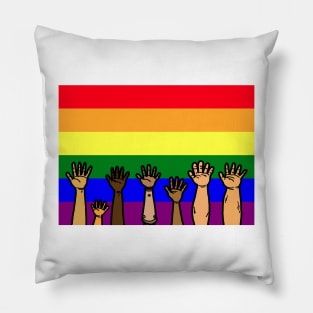 Gay Rainbow Equality Diversity Pillow