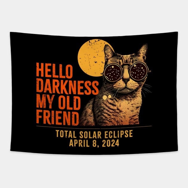 Cat Glasses ~ Hello Darkness My Old Friend Tapestry by Duhkan Painting