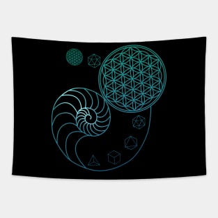 Sacred Geometry Spiral of Creation Tapestry