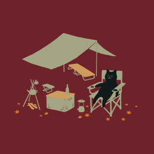 Autumn Meow camping T-Shirt