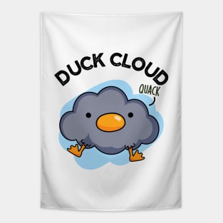 Duck Cloud Funny Weather Pun Tapestry