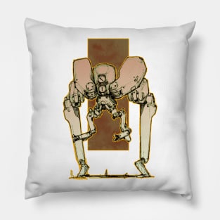 Mech Sketch (color) Pillow