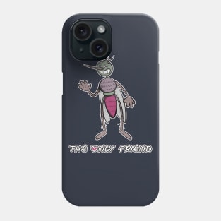 The Only Friend Mosquito. Funny vintage comic insect. Phone Case