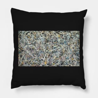 Jackson pollock abstract colorful Pillow