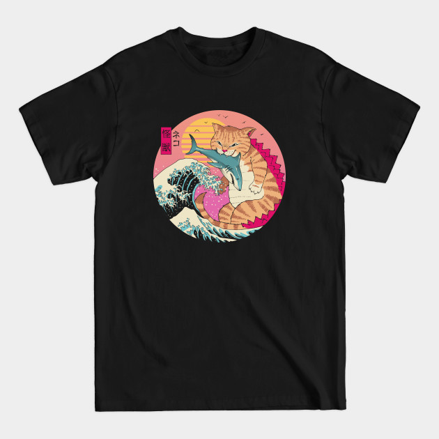 Neko Wave Kaiju - Cat - T-Shirt