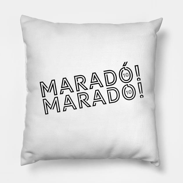 Diego Maradona Pillow by cariespositodesign